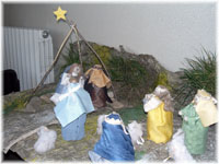 Particolare del Presepe ha abbellito il bar dell'oratorio per tutto il periodo natalizio